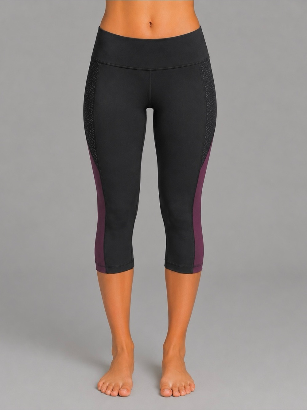 ATHLETA sz XS Black capri crop Leggings Runner Work Out Pants